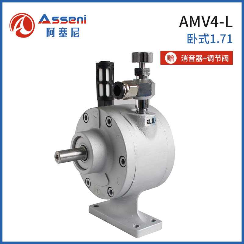 AMV4-L葉片式氣動馬達大扭矩高速減速馬達-無錫阿塞尼科技有限公司